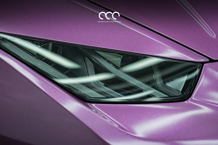 Diablo Viola Car Wrap Vinyl Lamborghini Headlight 