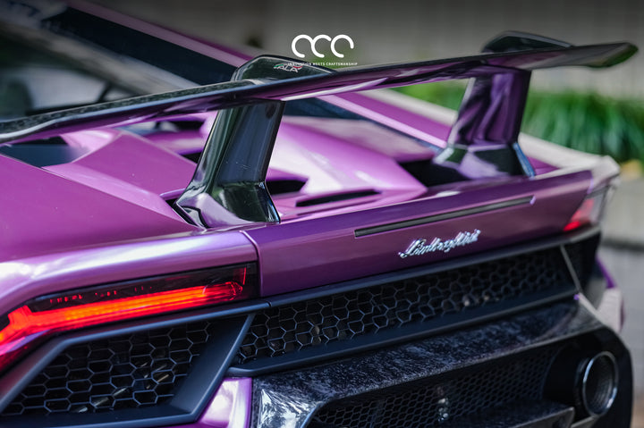 Diablo Viola Car Wrap Vinyl Lamborghini Rear