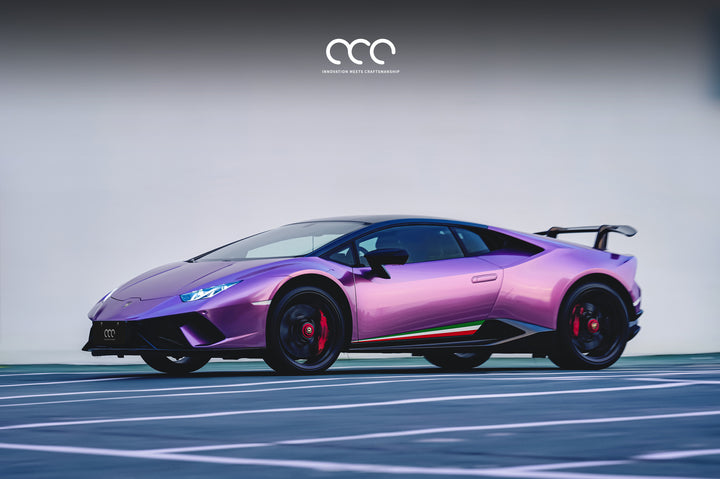 Diablo Viola SE30 Car Wrap Vinyl Lamborghini Side