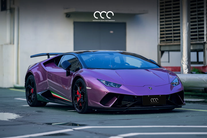Diablo Viola SE30 Car Wrap Vinyl Lamborghini Front