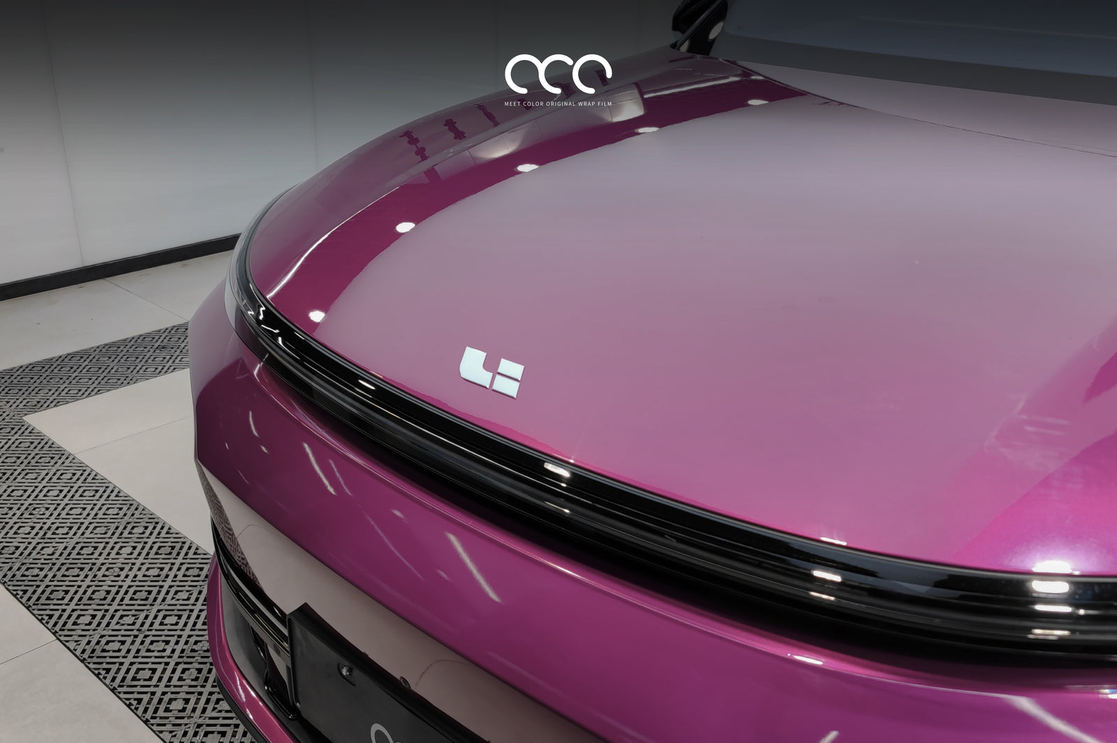 MC Films Berry Purple Car Wrap Vinyl Bonnet