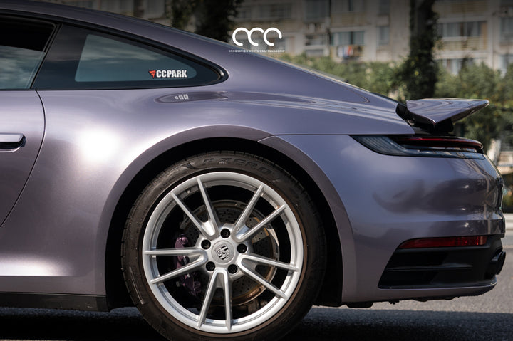 MC Films Glowing Amethyst Car Wrap Vinyl Porsche 911 Side Rear