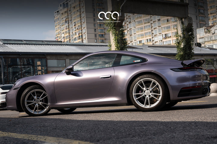 MC Films Glowing Amethyst Car Wrap Vinyl Porsche 911 Side
