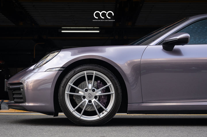 MC Films Glowing Amethyst Car Wrap Vinyl Porsche 911 Side Wing