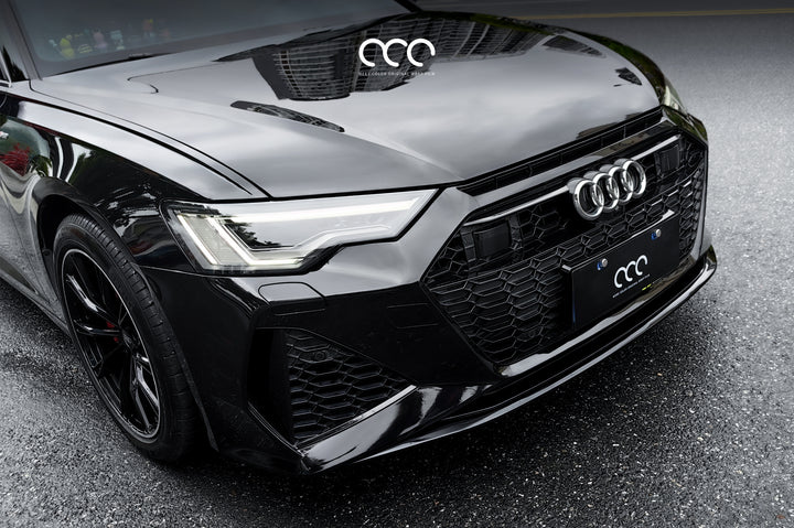 MC Films Jet Black Car Wrap Audi A6 Front