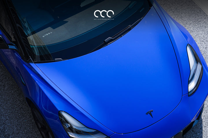 MC Films Morocco Blue Car Wrap Vinyl Tesla