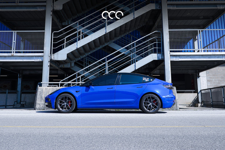 MC Films Morocco Blue Car Wrap Vinyl Tesla