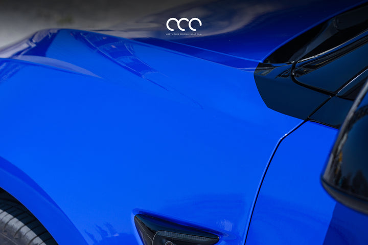 MC Films Morocco Blue Car Wrap Vinyl Tesla