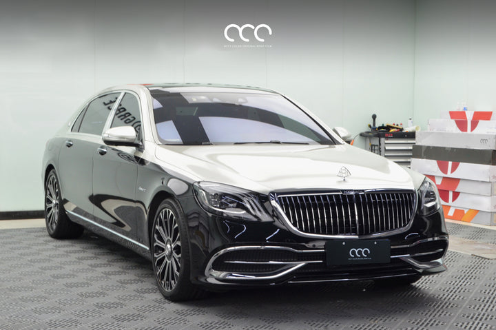 MC Films Palladium Silver Vinyl Car Wrap Mercedes